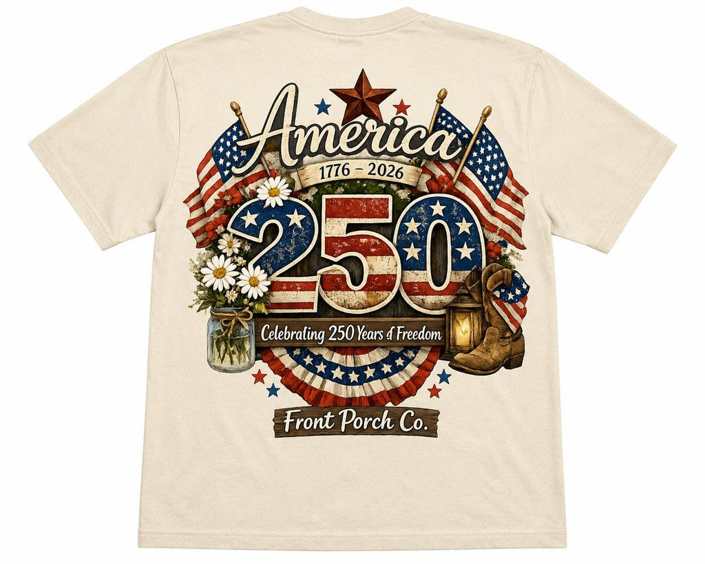 America 250 Shirt | USA 1776–2026 Patriotic Tee | Front Porch Co