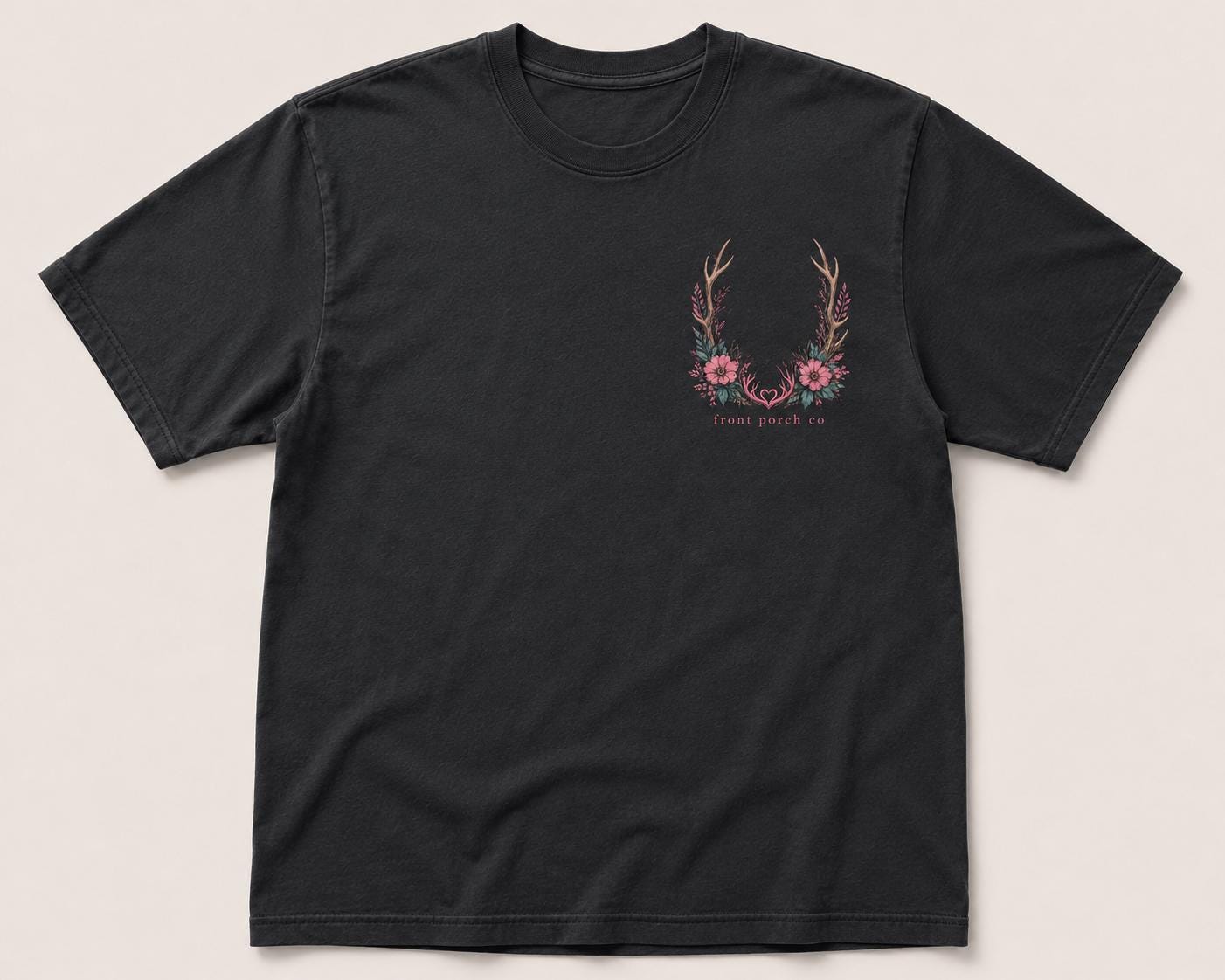 Deer Graphic T-Shirt: Forest Scene Nature Apparel