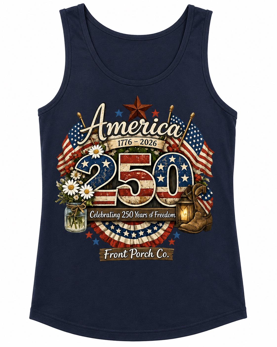 America 250 Shirt | USA 1776–2026 Patriotic Tee | Front Porch Co