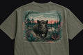 Wild Hog T-Shirt: Forest Scene Graphic Tee, Hunting Apparel