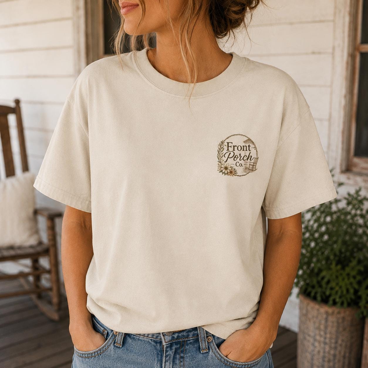 Christian Rustic Graphic Tee | Psalm 46:5 Faith Shirt for Women